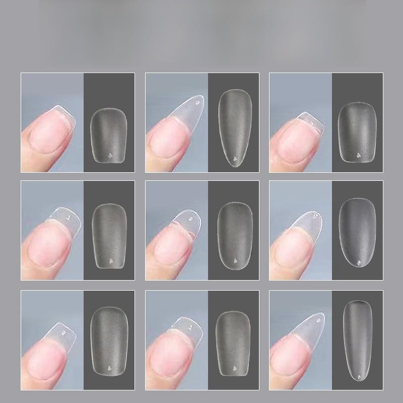 Nail Tips, Transparent Fake Nails, 240 PCS, Long Artificial Nails,