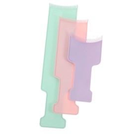 OATIPHO Hair Dye Paddle Board Set 3pcs Highlighting Board Pointed Tail Comb Hair Coloring Tool for Professional and Home Use for Foiling and Balayage