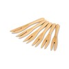 HIC Kitchen Reusable Mini Serving Forks, Burnished Bamboo, Set of