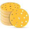 STEBRUAM 50pcs 150mm Sanding Discs,320 Grit 6 inch 15 Holes