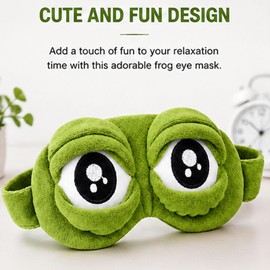 3D Frog Sleep Mask, Antifaz Para Dormir Gracioso for Adults, Women, Men