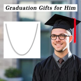 Ieftop Graduation Gifts - Graduation Gifts for Him Necklace Cuban Chain Necklace College Senior Necklaces Gift for Him Men