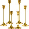 Gold Candlestick Holders Set of 6 – Decorative Taper Candle