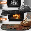 Demissle Fireplace Hearth Rug Fireplace Mats Cabin Southwestern Fireproof Fire