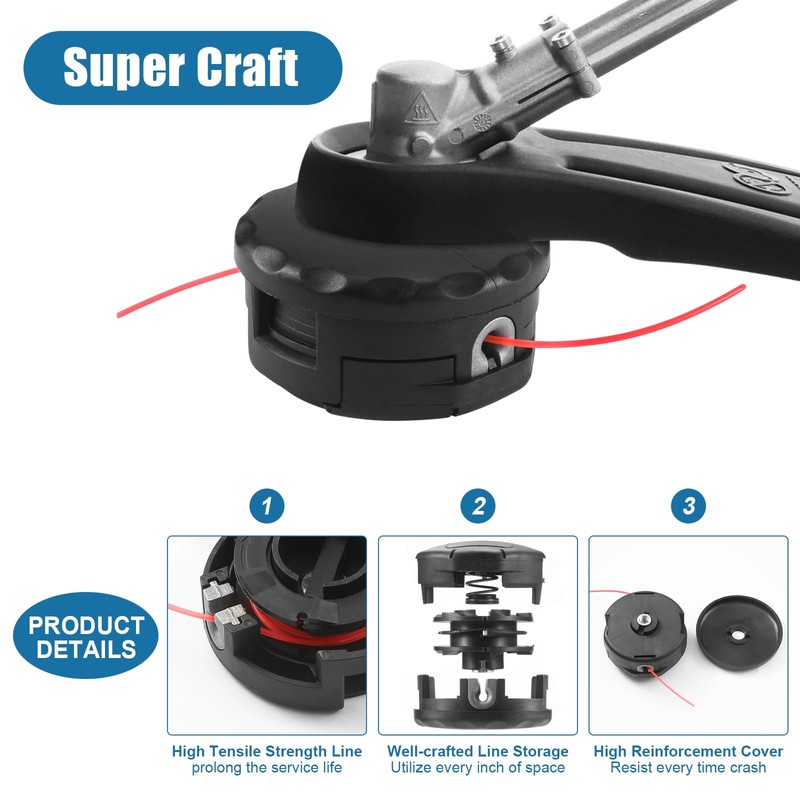 5 Pack String Trimmer Head SRM-225 for Echo Speed Feed