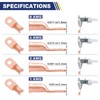 haisstronica 76PCS Copper Wire Lugs with Heat Shrink Tube 3:1