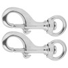 2pcs 80MM Diving 316 Stainless Steel Swivel Eye Snap Hook