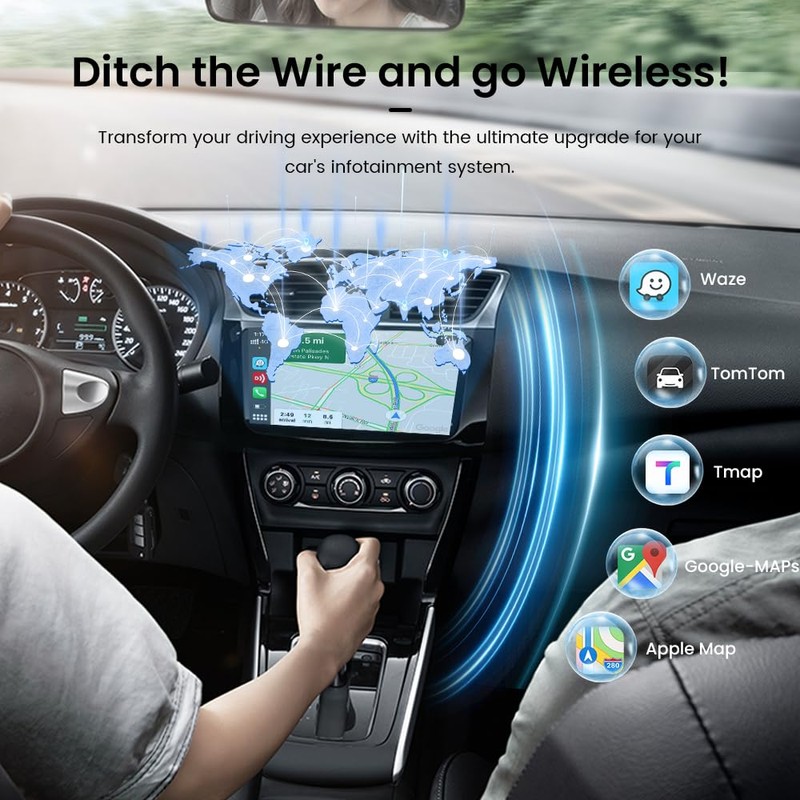 Carlinkit 5.0 Wireless Adapter Fits for Wired CarPlay or Wired