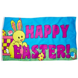 Quality Standard Flags HPFhappyeaster Happy Easter Flag, 3 by 5'