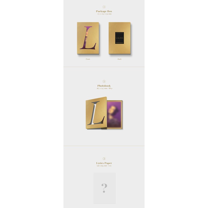 Black Pink Lisa First Single Album Lalisa, Gold Version