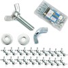 Yoliko 20 Sets (80 Pcs Total) Silver Zinc Coated 1/4"-20