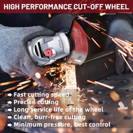 ZKH 5 Inch Cut Off Wheels, 50 Pack Thin Metal & Stainless Steel/INOX Cutting Wheel, Strong & Durable Metal Cutting Disc for Angle Grinder, 5" x 1/24" x 7/8"