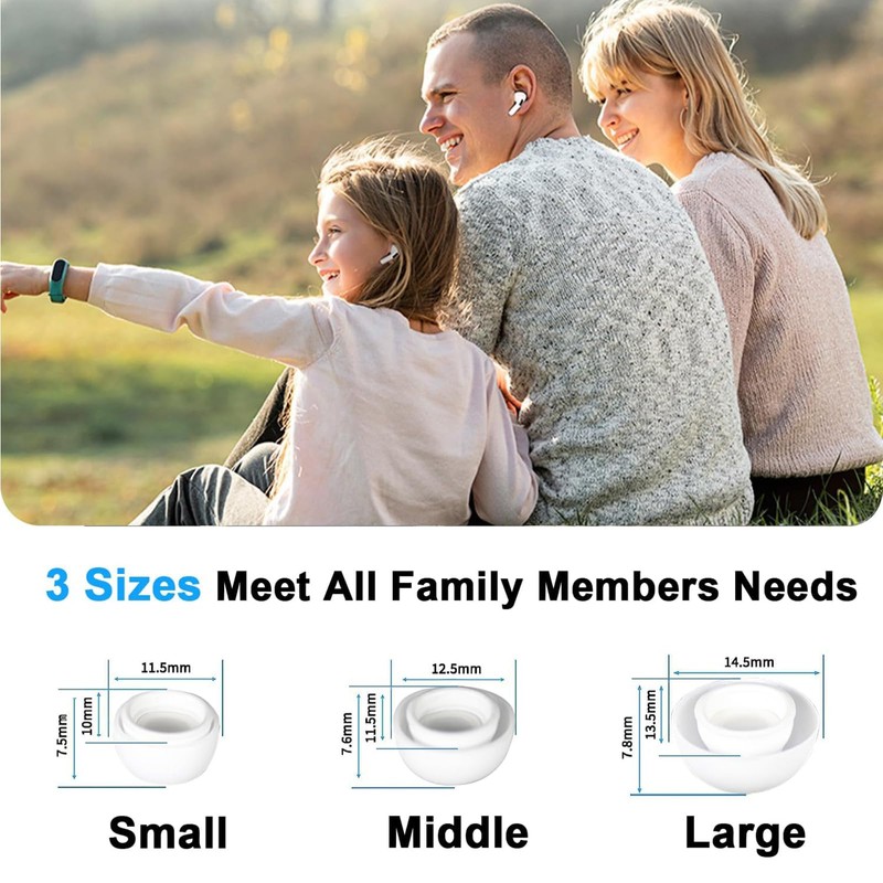 [3 Pairs] Adhiper airpods pro2 Eartips for Airpods Pro Eartips,