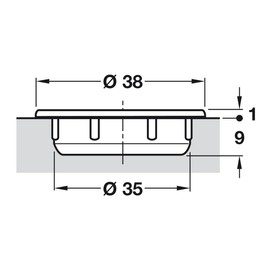2 Pcs Hinge Hole Cover HAFELE 35mm Plastic Hinge Hole Cover Dark Grey Hinge Hole Cap Furniture Door Cabinet Hinge Hole Cove for Kitchen Cabinets Dark Grey Hinge Cover Cap