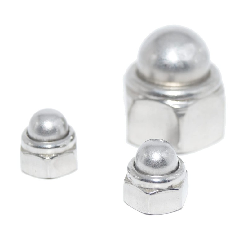 Acorn Nuts M4 Pack of 25 Hexagonal Acorn Nuts Self-Locking