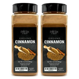 Fresh Finest Gourmet Spice – For Cooking, Baking, and Seasoning (Ground Cinnamon 2 Pack)