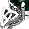 GWG Jewellery 925 Sterling Silver Ring with Large Emerald Green
