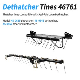 Dethatcher Spring Tines 46761 Fits for Agri-Fab Dethatcher, 10 Pack Thatcher Tine (1/8 Inch Dia) Width 4.09" x Height 2" x Length 7.08", Mower Attachments for Outdoor Yard Tools Replacement