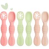 Juego de 6 Cucharas Masticables de Silicona Pequeños, Cucharas para