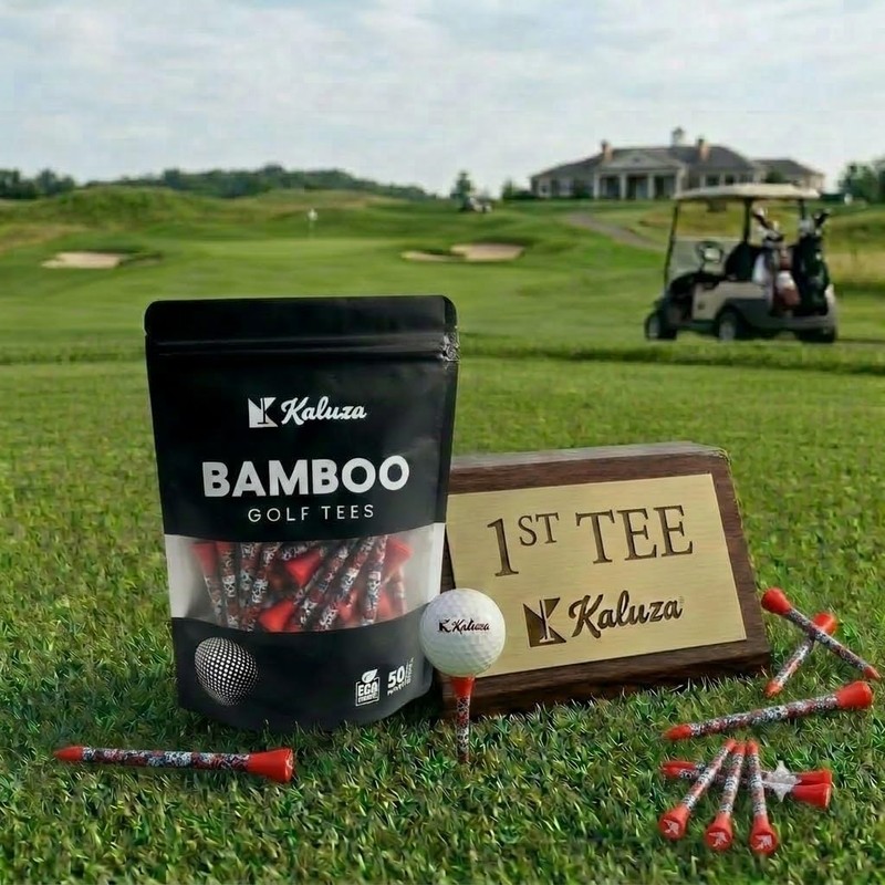 Kaluza Bamboo Golf Tees 70mm (50 Pcs) Strong Eco-Friendly Biodegradable
