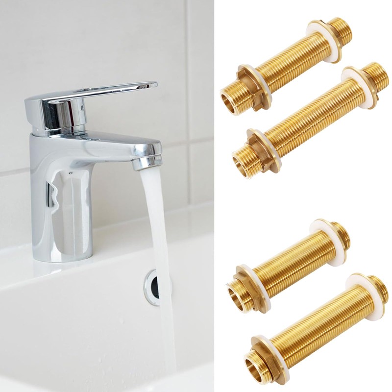 Pack of 2 G3/4 Brass Bulkhead Fitting, 12 cm Male
