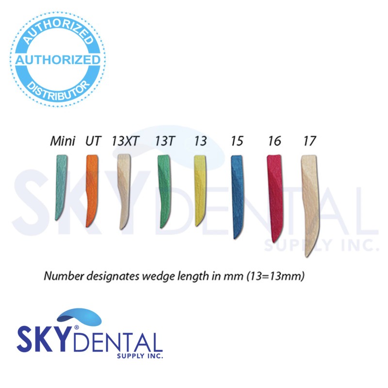 Premier Wood Wedges Premier Dental Anatomically Carved Sycamore Choose sizes