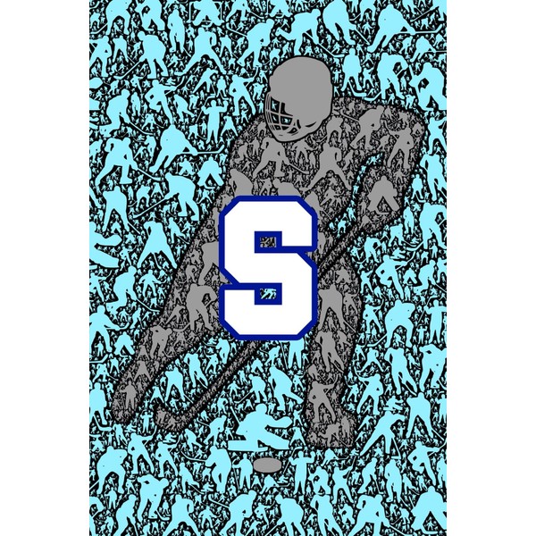 S: Letter "S" Initial Ice Hockey Player Personalized Name Monogram