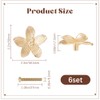 CREATCABIN 6 Sets Gold Flower Drawer Knobs Cabinet Knobs Dresser