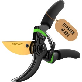 Craft911 Ultra Sharp Japanese Steel Pruning Shears - Cuts 3X Easier, Weak Hand Arthritis