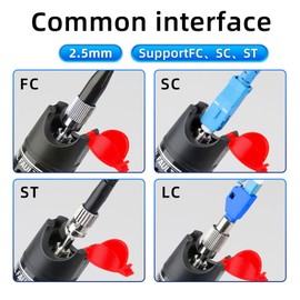 FYBOPTWU - 2pc Fiber Optic Visual Fault Locator VFL Fiber Optic Cable Tester with 2pcs Singlemode 9/125um FC Male to LC Female Adapter, Red Switch (Mode Number: VFL-50)