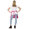 Pink Hair Stylist Apron with Rhinestone Tools for Hairdresser, Cosmetologist