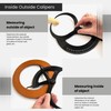 Inside Outside Plastic Caliper, 200mm, Metric Measuring Scale UK Made