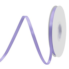 BVIEAKD 6mm Wide 45m Double Face Light Purple Satin Ribbon Fabric Ribbon for Gift Wrapping Very Suitable for Weddings Decoration Bouquet Balloons Arts Craft Sewing Hair Bow Invitation