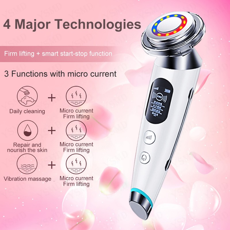 Ultrasonic Beauty Instrument Photon Rejuvenation Device Ion Introduction Micro Current