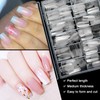 AORAEM Square Nail Tips 600 PCS Artificial Full Cover Nail