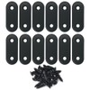 Alamic Straight Brace Stainless Steel Black Straight Flat Brace 16