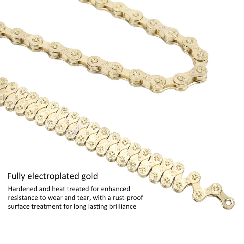 Bike Chain 116 Links 10 Speed Electroplating Rust Protection Mountain