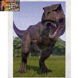 Country Grace With Alisha Dinosaur T-Rex 120 Piece Custom Handmade Jigsaw Puzzle