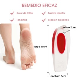Taloneras de Gel para Mujer Hombre, 3 Pares Plantillas De Gel para Espolones,Plantilla de Gel para Fascitis Plantar, Espolones Óseos y Dolor de Aquiles,Plantilla para Espolón Reutilizables,Cojín Elástico Suave,S