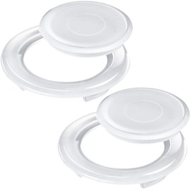 2 Sets 2 Inch Patio Table Umbrella Hole Ring and Cap Set, Standard Size Umbrella Thicker Hole Ring Plug and Cap Set Table Umbrella Hole Ring Cover Set (Translucent)