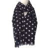 Purple Possum® Black Polka Dot Scarf, White Spotted Wrap, Ladies