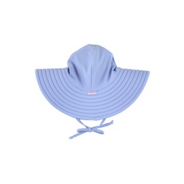 RuffleButts® - Gorro de baño con protección solar UPF 50+ para bebés y niñas pequeñas, Azul lavanda, 3T-5