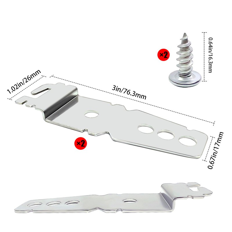 2 Pack Dishwasher Mounting Bracket, Undercounter Dishwasher Bracket, Dishwasher Clips,
