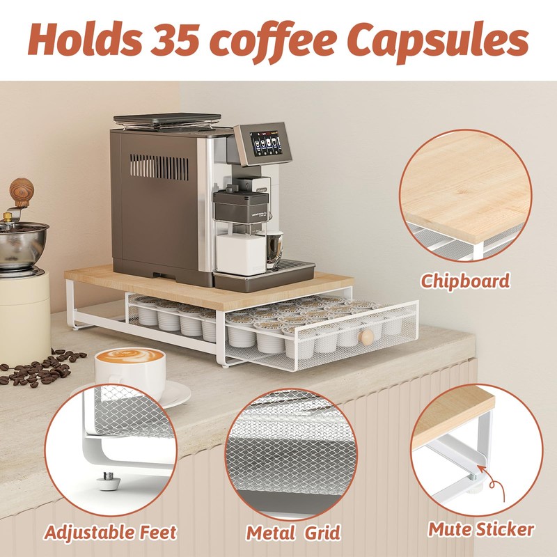 Sedegn K Cup Organizer, Coffee Pod Holder Drawer, Under Brewer