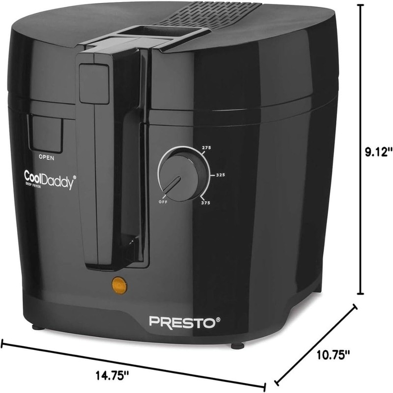 Presto 05442 CoolDaddy Cool-touch Deep Fryer - Black