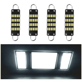 AWALITED 44mm White LED Loop Festoon Light 20-SMD 4014 Chip Rigid LED Bulbs for Car Interior Light Dome Map Light Door Courtesy Lights 211-2 212-2 561 562 567 (Pack of 4)