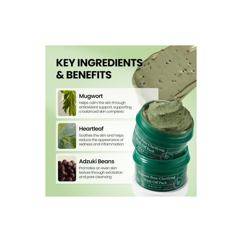 AXIS-Y - Mugwort Pore Clarifying Wash Off Pack - Mascarilla