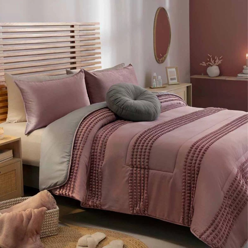 Vianney Juego De Edredon Bordado + Accesorios Individual Vianney