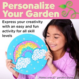Creativity for Kids Rainbow Garden Stone - Mosaic Stepping Stone Kit, Craft Kits for Kids 8-12+