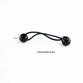 14 Pcs 12mm Ball Hair Ties Ponytail Holders Twinbead Bubble Balls Hair Accessories for Girls Kids Toddler (Black)